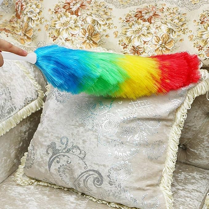 Hofumix Feather Duster Car Duster Hand Duster Static Dusting Brush Hand Grips - Image 5