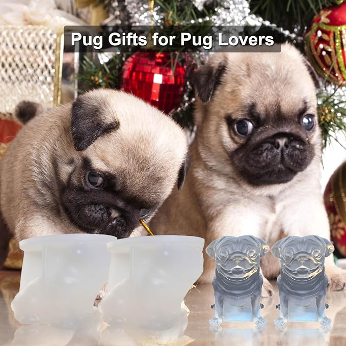 3D Pug Dog Ice Cube Silicone Molds Tray - Image 4