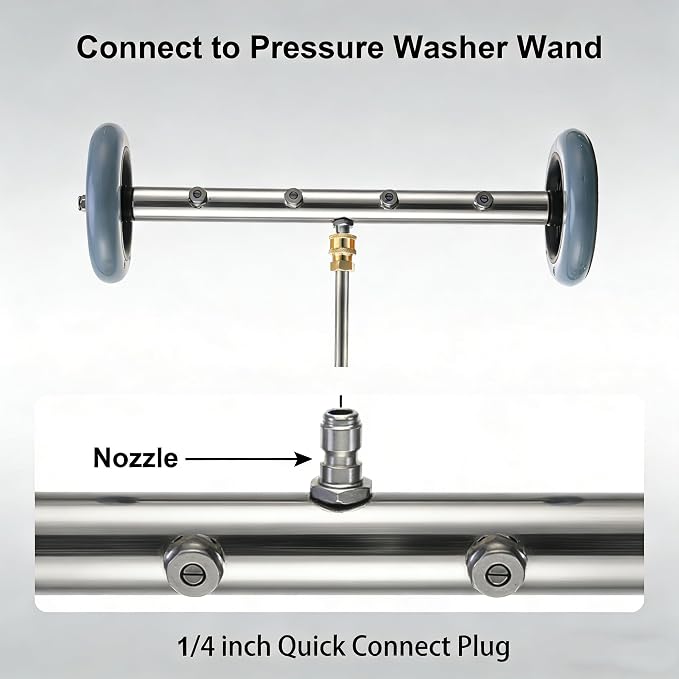 Hourleey Pressure Washer Undercarriage Cleaner, 16 Inch Power Washer Surface - Image 3
