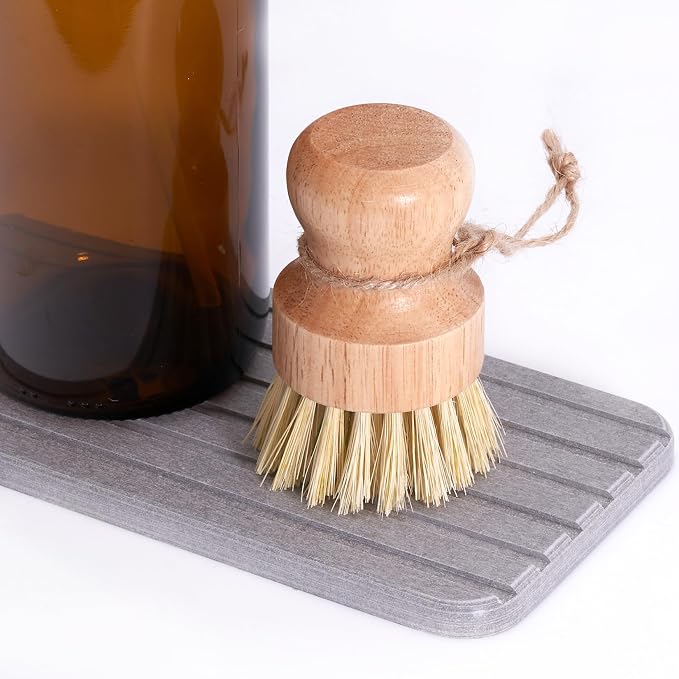 Bamboo Dish Brush Scrubber 3 Pack - Image 6