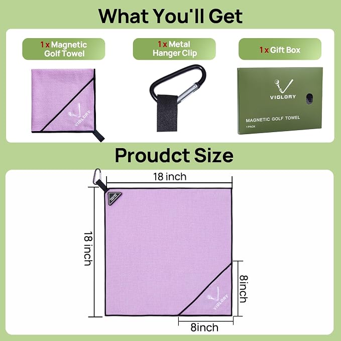 Magnetic Golf Towel for Bag 18" x 18" - Image 6