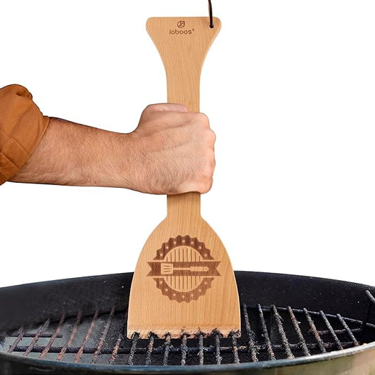 Wooden BBQ Grill Scraper – Beech Wood Griddle Cleaner by laboos