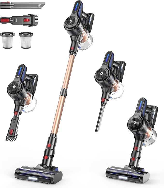 NADALY Cordless Vacuum Cleaner, Powerful Stick Vacuum by NADALY