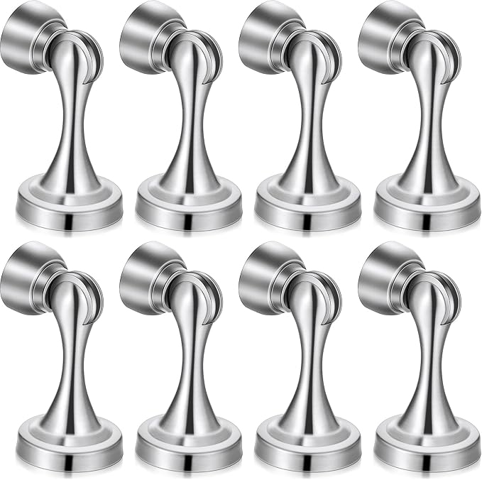 8 Pcs Magnetic Door Stoppers Stainless Steel Door Stops Magnetic Catch Holder by Shimeyao