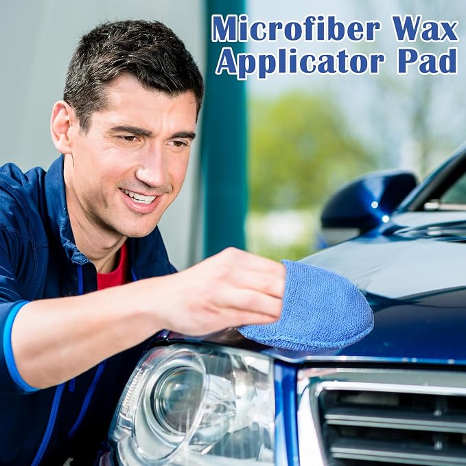 52 Pcs Microfiber Wax Applicator Pad 5" Diameter Soft Wax Pads - Image 4