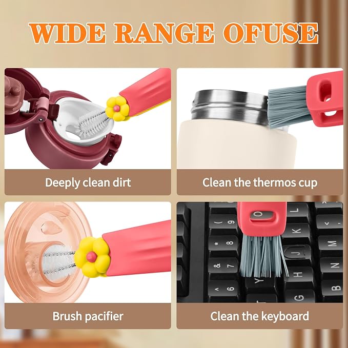 3 in 1 Cup Lid Gap Cleaning Brush Set, Mutipurpose Portable Cup Lid Gap Cleaner - Image 7