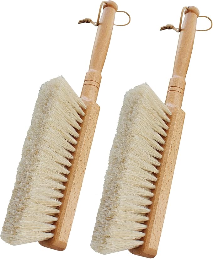Horsehair Hand Brush Soft Bristles by OakartHome