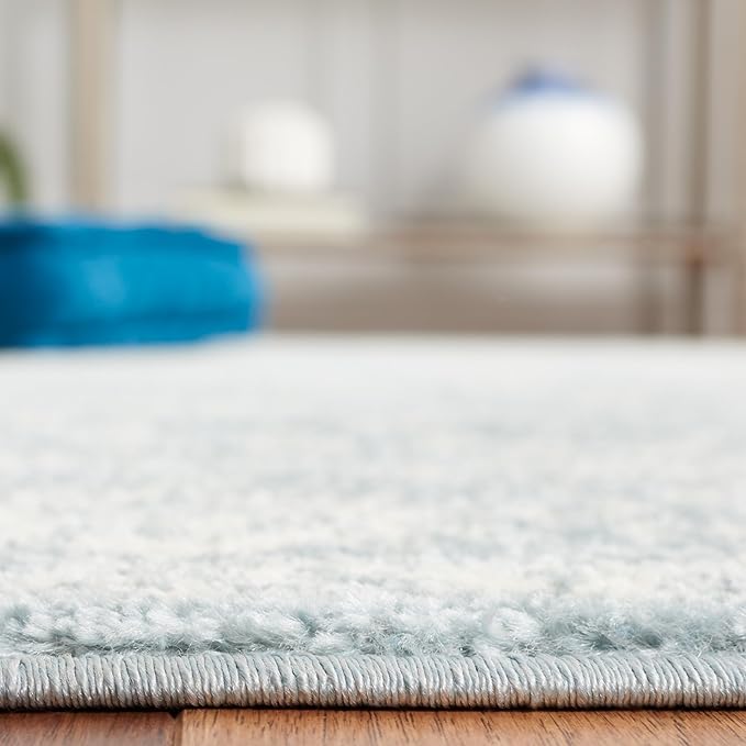 SAFAVIEH Adirondack Collection Runner Rug - 2'6" x 8', Slate & Ivory, Distressed Vintage Floral Design, Non-Shedding & Easy to Clean, Ideal for Hallway, Foyer, Entryway, Bedroom (ADR109T)