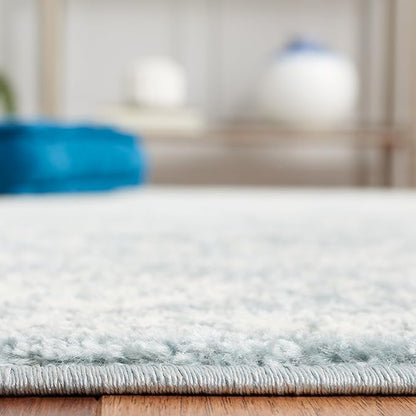 SAFAVIEH Adirondack Collection Runner Rug - 2'6" x 8', Slate & Ivory, Distressed Vintage Floral Design, Non-Shedding & Easy to Clean, Ideal for Hallway, Foyer, Entryway, Bedroom (ADR109T)
