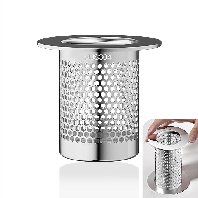 304 Stainless Steel Hair Catcher Bathroom Sink Drain Strainer Drain Filter by Unknown