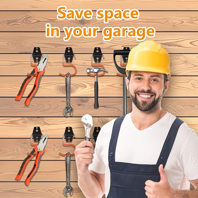 16 Pack Metal Garage Hooks S Hooks Heavy Duty Metal Large S Hooks and Broom and - Image 7
