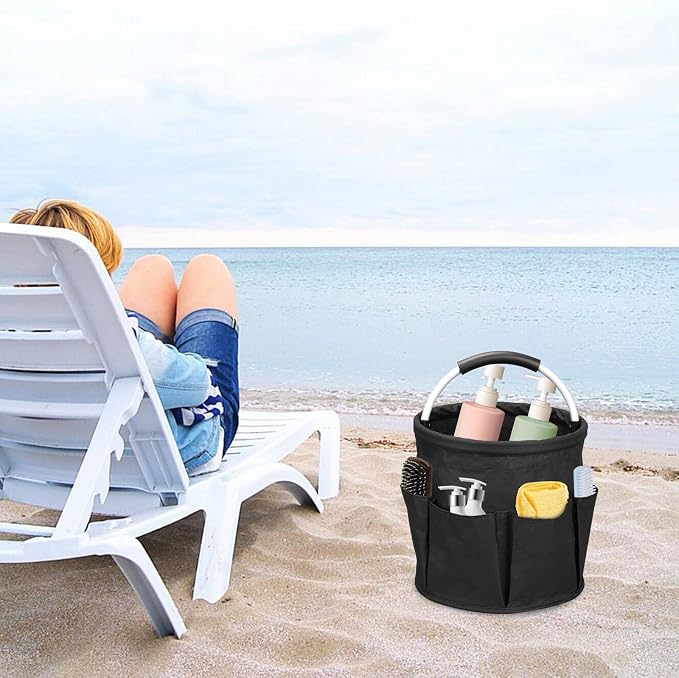 17L Portable Cleaning Bucket Organiser, 6 Pockets Foldable Cleaning Caddy - Image 8