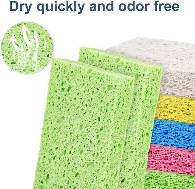 Dishwash Sponges, 10 Pack Non-Scratch Scrub Kitchen Sponges, Cleaning Sponges - Image 6