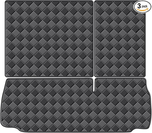 Cargo Mat & Backrest Mats for Toyota Sequoia 2008-2022 Accessories, All Weather Waterproof Rear Cargo Liner Rear Trunk Liner Back Seat Cover Protector