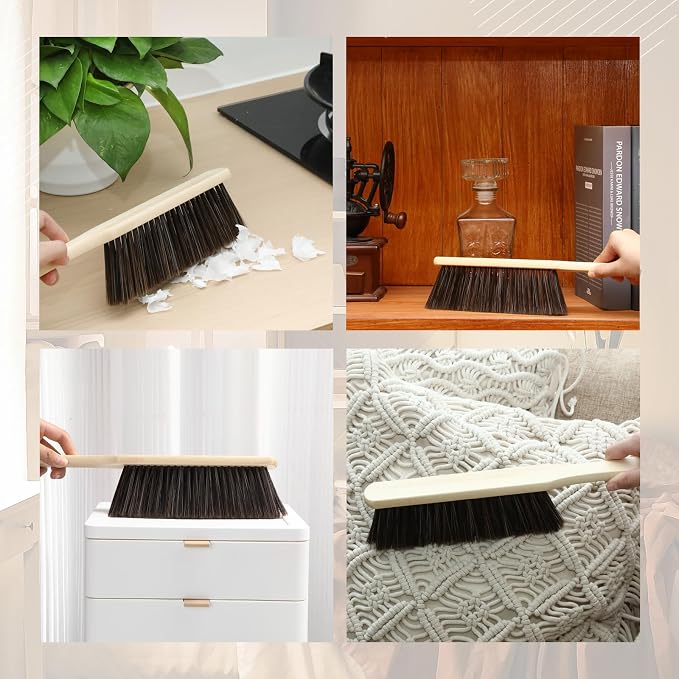 Tioncy 8 Pieces Wooden Dust Brush Bulk Hand Broom Bench Soft Bristle Cleaning - Image 5