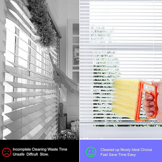 4pcs Window Venetian Blind Cleaner Duster Tool, Include 2pcs 7 Finger Blind - Image 6
