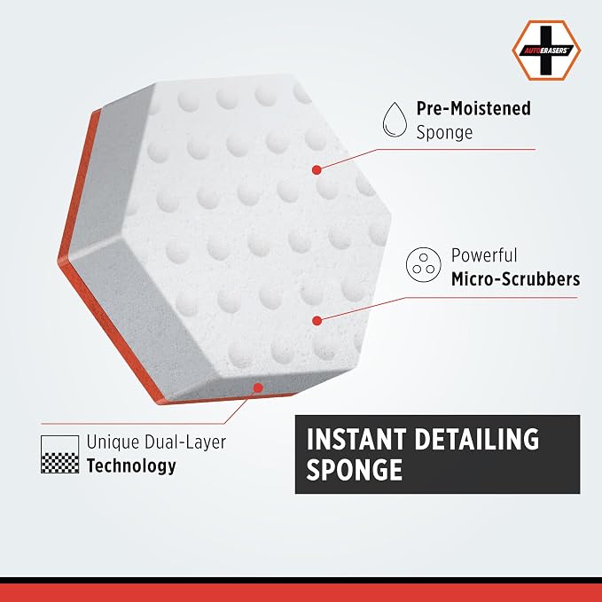 AutoERASERS™ Instant Detailing Car Bikes Wash Sponge, Non-Scratch Car Cleaning - Image 3