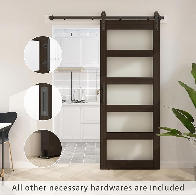 BARNSMITH 30in x 84in Glass Barn Door - Image 3