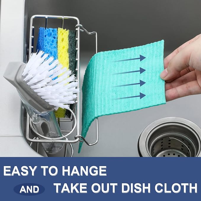 3-In-1 Sponge Holder for Kitchen Sink - Image 4
