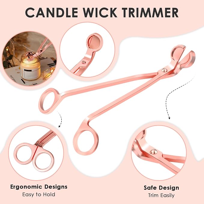 6 in 1 Candle Accessory Set, Candle Wick Trimmer Cutter, Candle Wick Dipper - Image 4