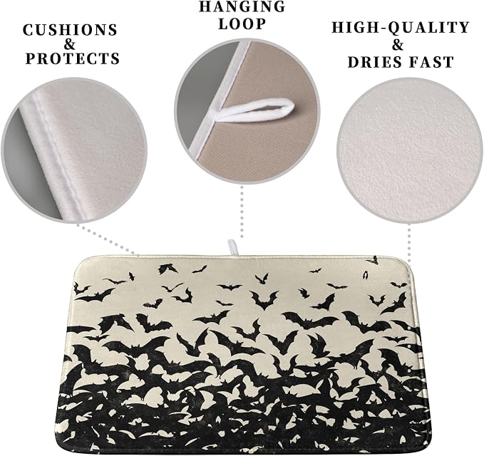 Halloween Bats Halloween Dish Drying Mat - Image 3