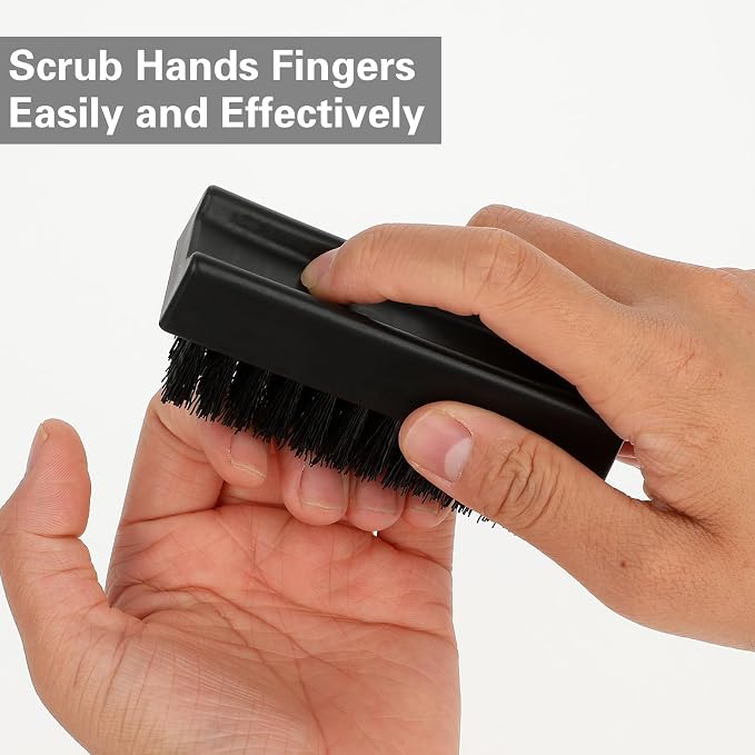 2 Pack Hand Nail Brush for Cleaning Fingernails, Durable Nylon Firm Stiff - Image 2