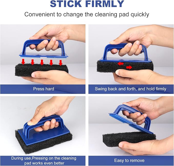 Blackstone Grill Cleaning Kit, Heavy Duty Griddle Scrubber Scouring Pad & Handle - Image 6
