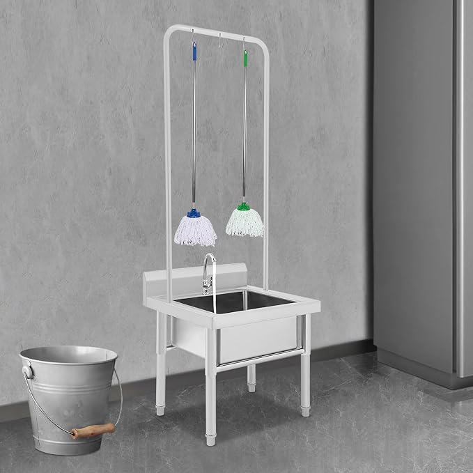 Stainless Steel Floor Mop Sink, Freestanding Mop Sink - Image 4