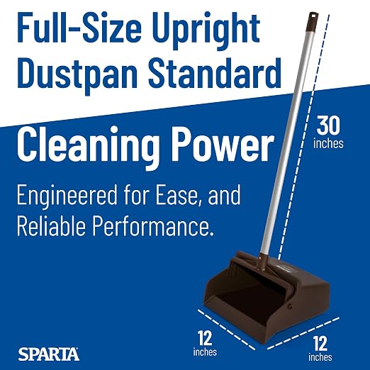 SPARTA Upright Dustpan with Aluminum Handle Serrated Edge - Image 4