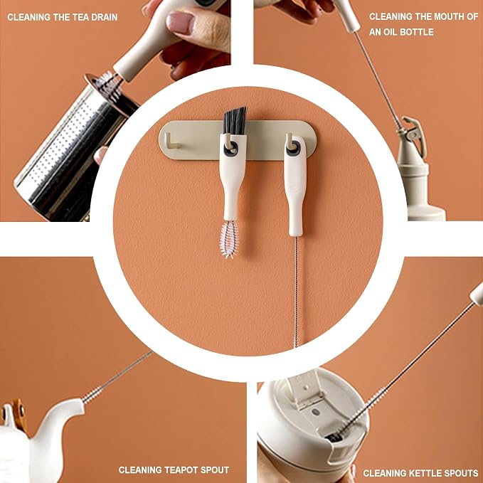 Cup Lid Cleaning Brush Set Multifunctional Bottle Cleaning Tools Portable Gap - Image 4
