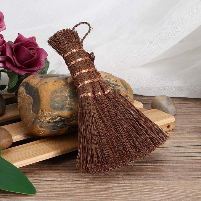 Mini Palm Broom Whisk Sweeping Hand Handle Broom, Mini Metal Brush, Handcrafted - Image 6
