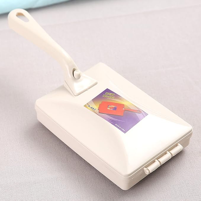 Carpet Debris Sweeper Brush, Double Roller Handheld Manual Sweeper Pet Hair - Image 4