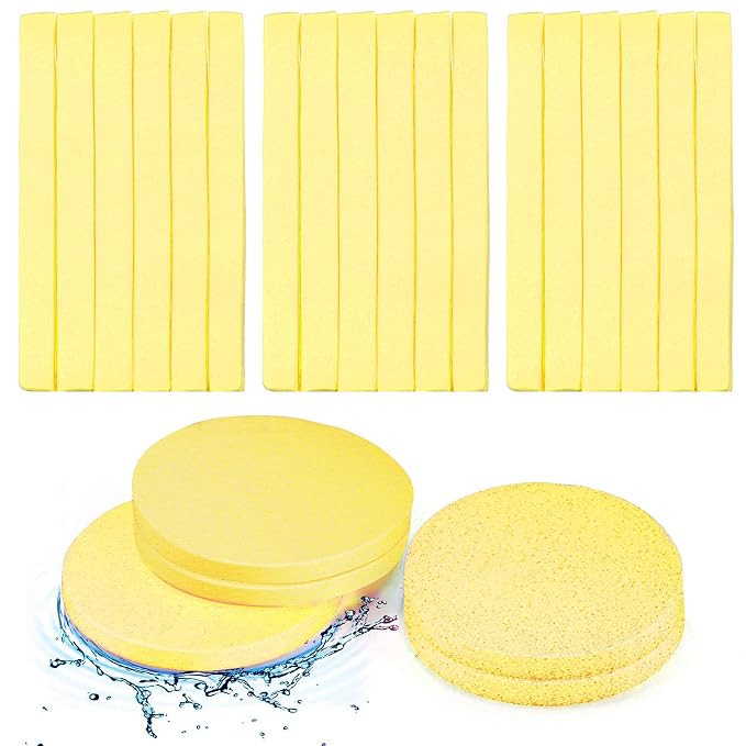 Patelai 120 Pieces Compressed Facial Sponge by Patelai