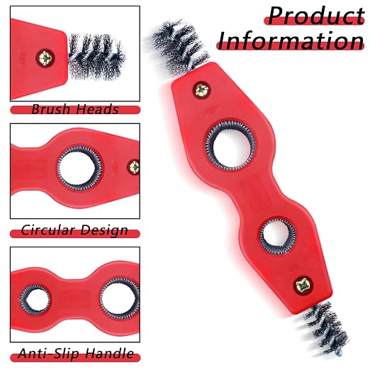 4 in 1 Copper Tubing Brush, 1/2 in and 3/4 in Copper Pipe Cleaner, Stainless - Image 3