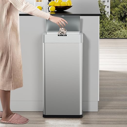 TLSUNNY 16 Gallon Motion Sensor Trash Can, Touchless Automatic Garbage Can - Image 9