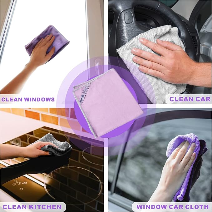 Norwεx Window Cleaning Cloth, Glass Cleaning Cloth, No Chemical Needed - Image 3