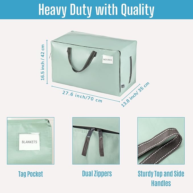 VENO 8 Pack Moving and Storage Bags, Heavy Duty, Alternative to Moving Boxes - Image 3