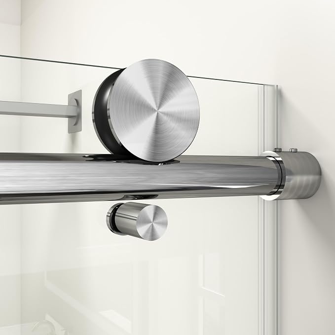 Abruzzo 76" Tall Frameless Single Sliding Shower Door - Image 8