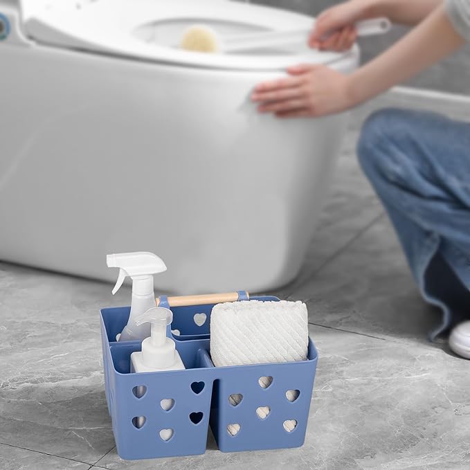 Anyoifax Portable Shower Caddy Plastic Shower Basket Organizer Divided Bathroom - Image 5