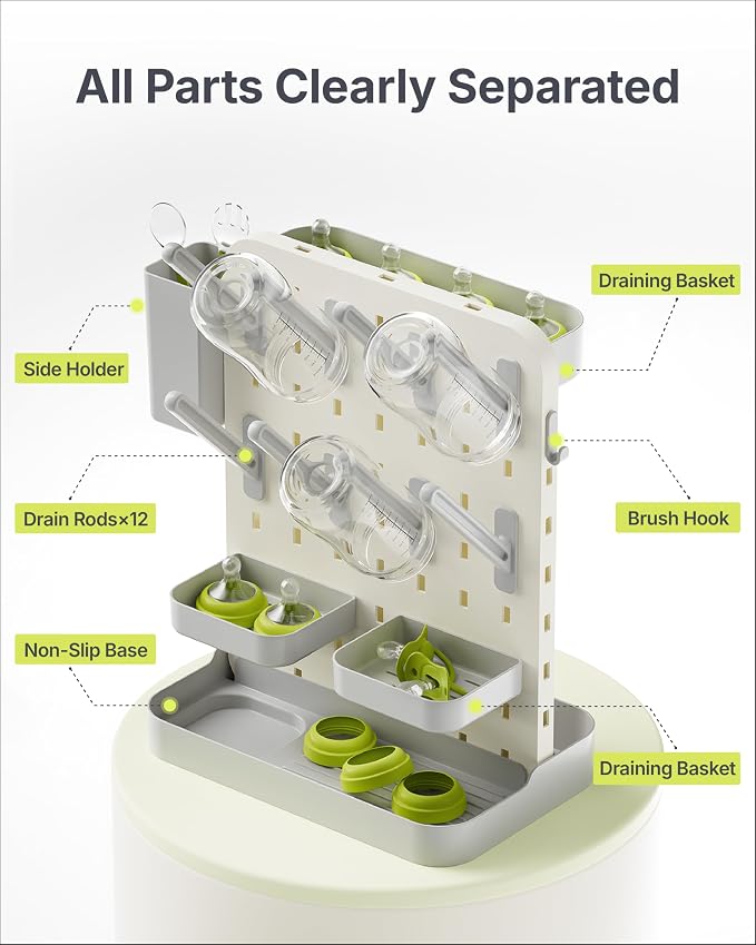 DIY Baby Bottle Drying Rack, Space-Saving Drying Rack, Bottle Tower - Image 3