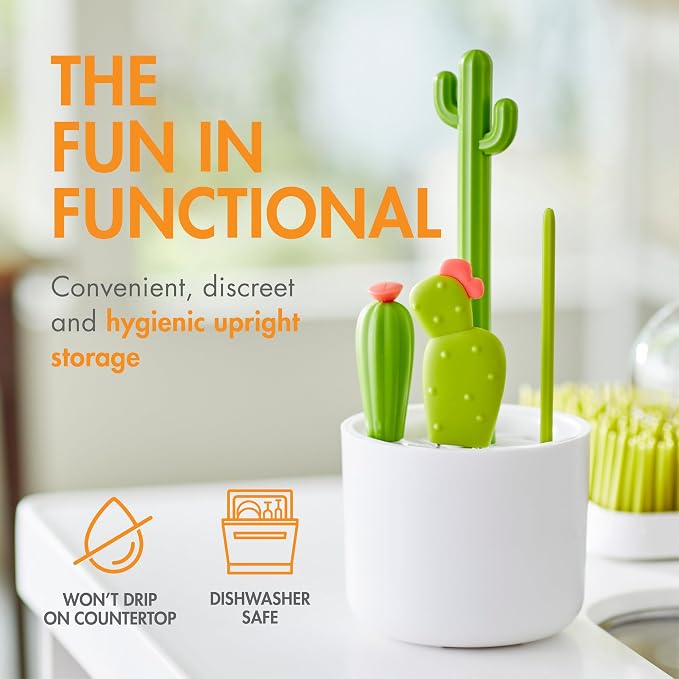 Boon Cacti Bottle Cleaning Brush Set - Image 2