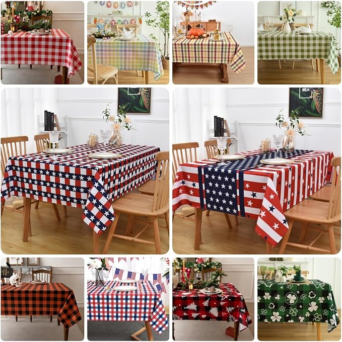 Waterproof Plaid Tablecloth Fabric - Image 8