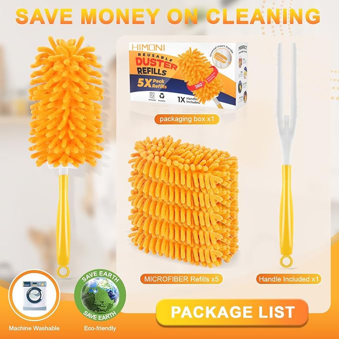 Duster Refill for Swiffer, 360 Dusters Heavy Duty Refills, Reusable Duster Kit - Image 7