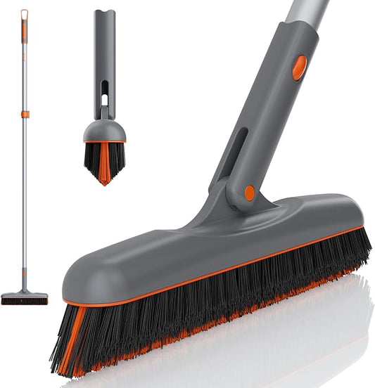 Eazer 53‘’ Grout Brush with Long Handle, 180°Rotation Tile Grout Cleaning Tool by Eazer
