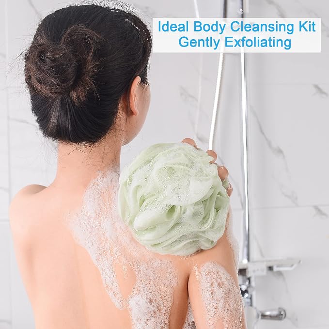 AmazerBath Loofah Sponge 60g/Piece, Exfoliating Bath Sponge Body Scrubber - Image 3