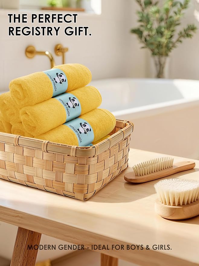 HIPHOP PANDA Baby Washcloths, Rayon Made from Bamboo - Image 6