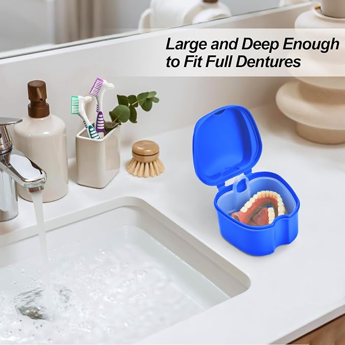 2 Pack Denture Bath Case Cup - Image 2