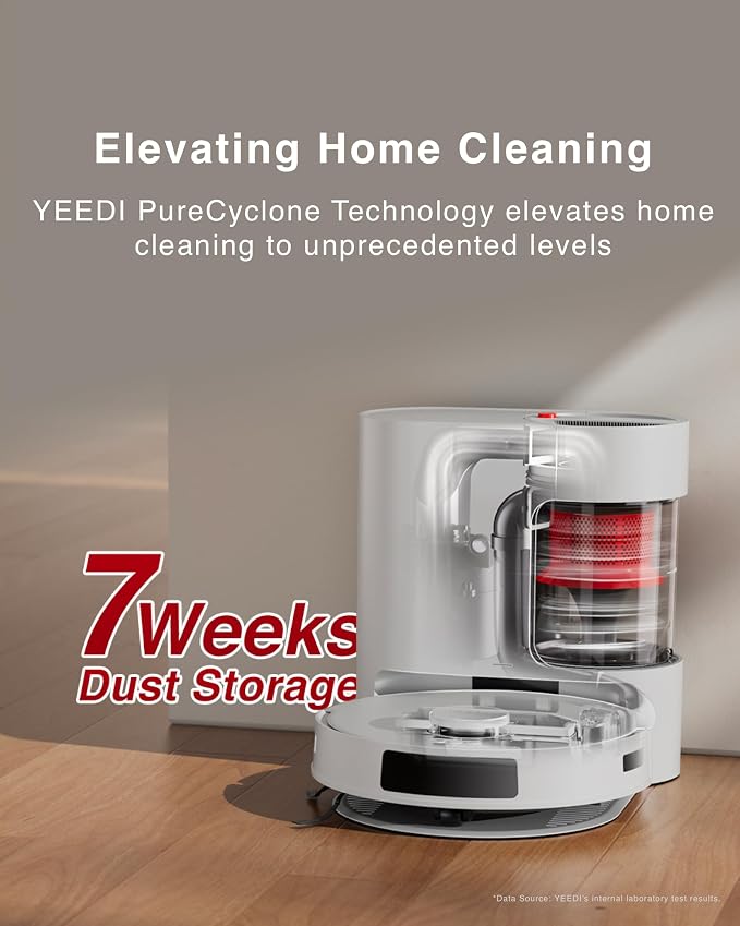 Yeedi C12 Plus Robot Vacuum and Mop, 8000Pa Strong Suction, 7-Week Dust Storage - Image 3