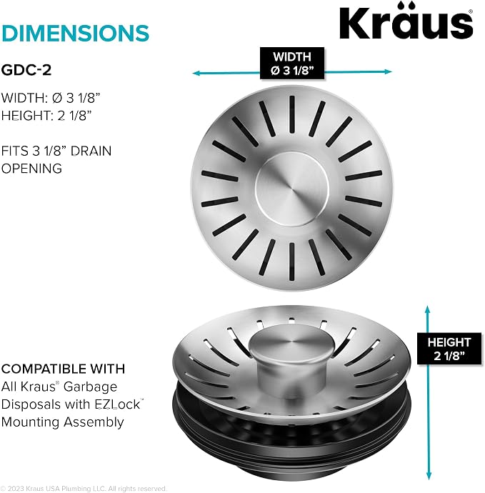 KRAUS WasteGuard Kitchen Sink Strainer/Stopper - Image 3