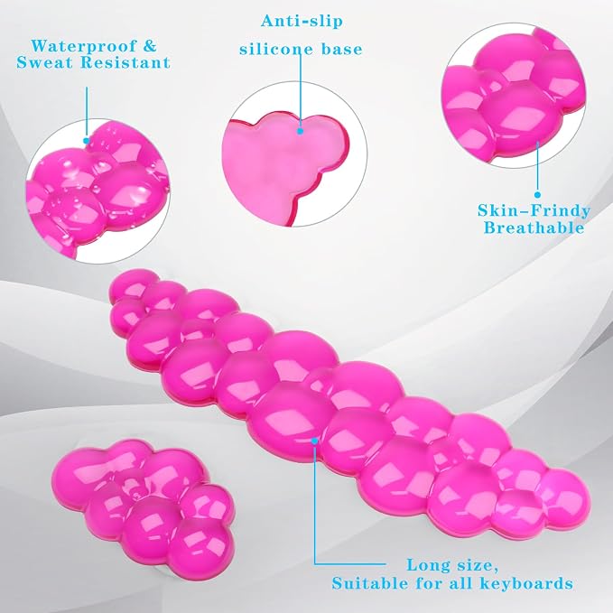 Gel Cloud Keyboard and Mouse Wrist Rest, Cute Wrist Support and Arm Support - Image 4